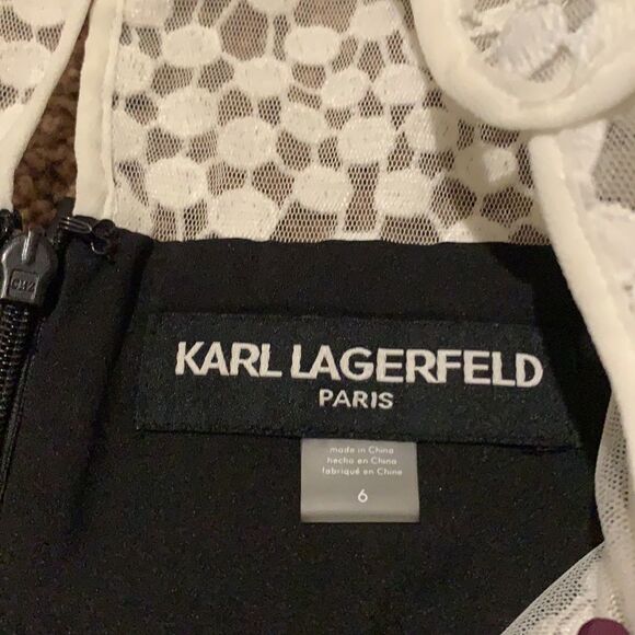 Karl Lagerfeld Classy tulip sleeve with lace neckline accent. Brand new - Picture 15 of 15